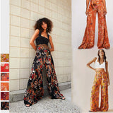 Ethnic Tribal High Waist Loose Casual Trousers Beach Pant