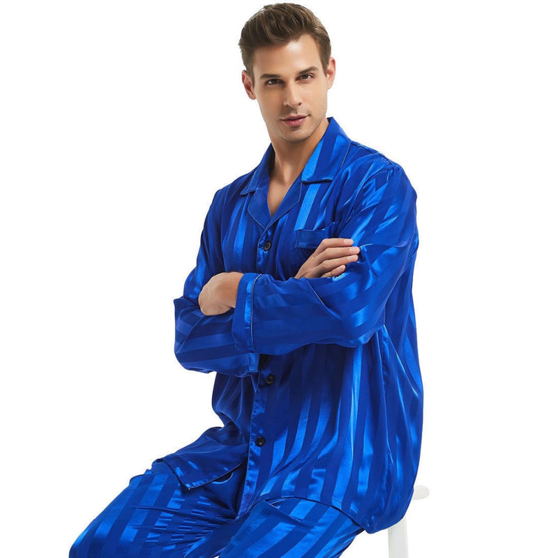 Men's Silk Satin Seep and Loungewear Pajama Set