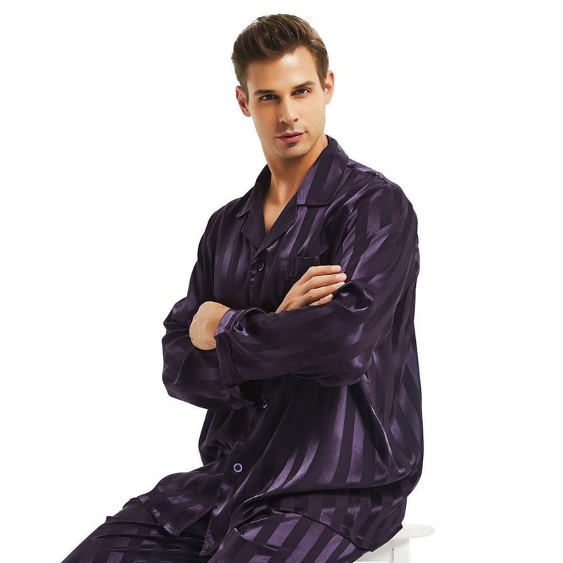 Men's Silk Satin Seep and Loungewear Pajama Set