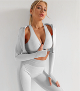 Seamless  Women Yoga Sets For  Gym, Running,  Fitness  Long Sleeve