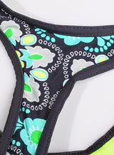Light Green Print Insert Racerback Tankini Set