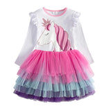 Autumn Kids for Girls Long Sleeve Unicorn Dresses