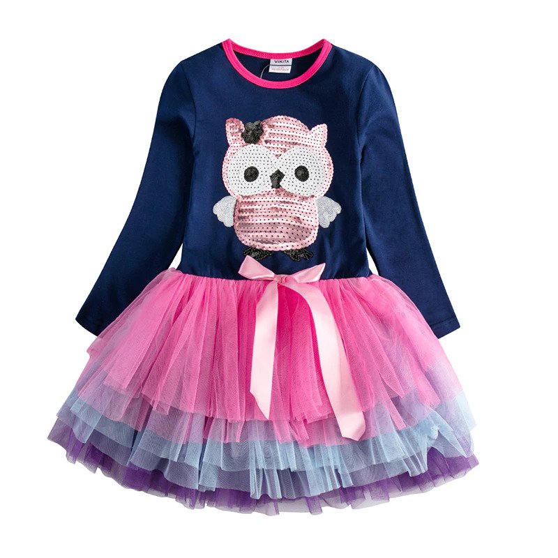 Autumn Kids for Girls Long Sleeve Unicorn Dresses