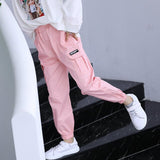 Pants Girls High Waist Pink