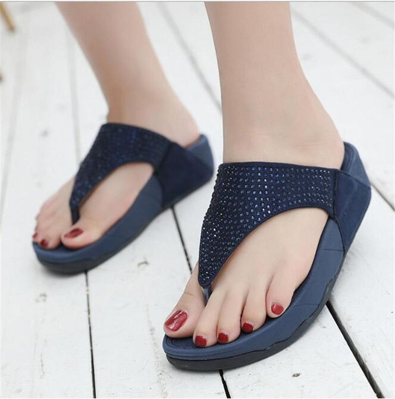 Rhinestone Women Slippers