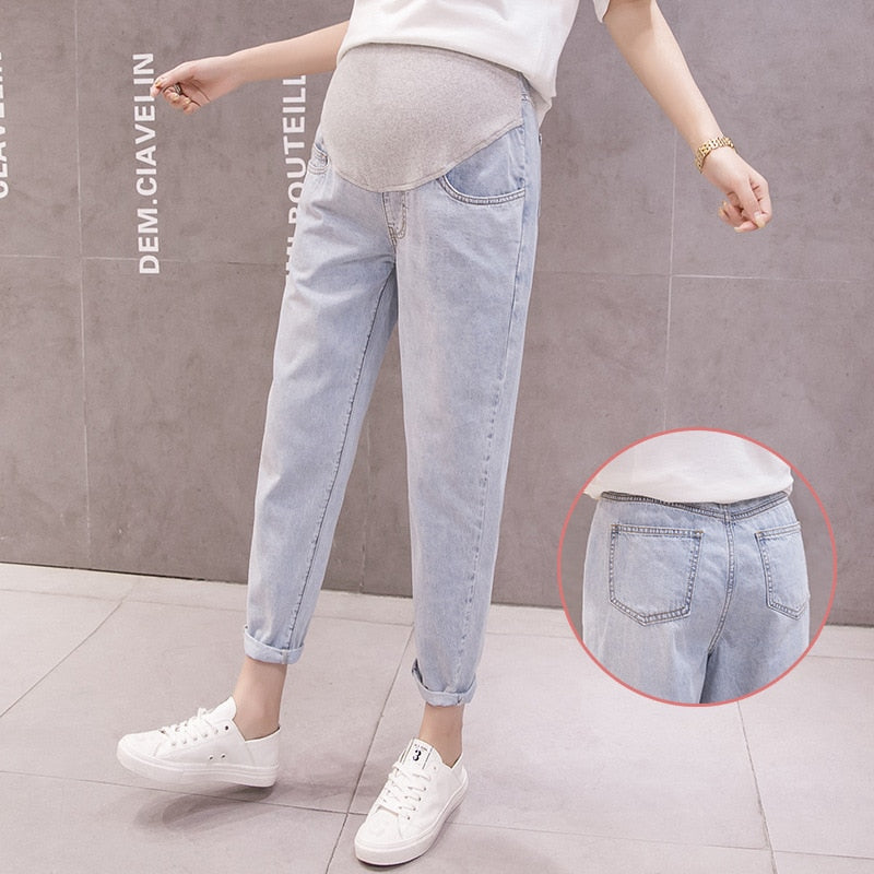 Denim Haren Pants Maternity Jeans For Pregnant Women