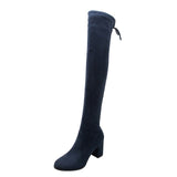 LAKESHI Sexy Thigh High Boots Over-the-knee Boots Women High Boots Long Boots Female Winter Shoes Women Leopard Suede High Heels