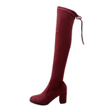 LAKESHI Sexy Thigh High Boots Over-the-knee Boots Women High Boots Long Boots Female Winter Shoes Women Leopard Suede High Heels