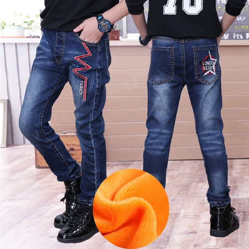 Children Boys Jeans Denim Casual Pencil Jeans
