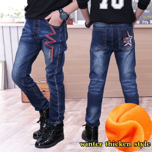 Children Boys Jeans Denim Casual Pencil Jeans