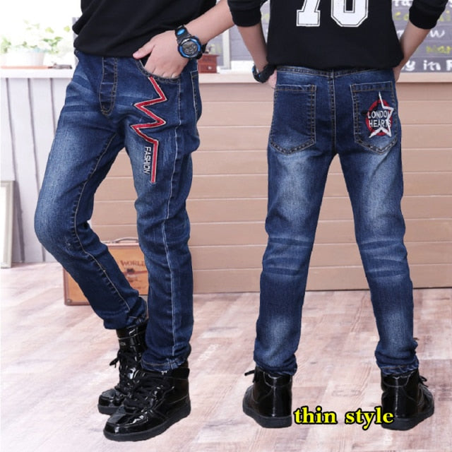 Children Boys Jeans Denim Casual Pencil Jeans