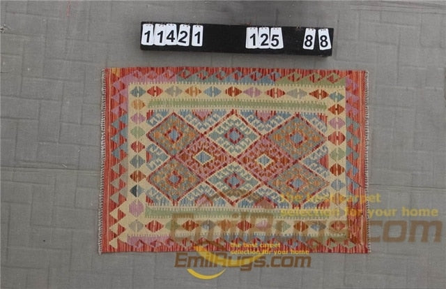 floor handmade woven wool Afghan carpet