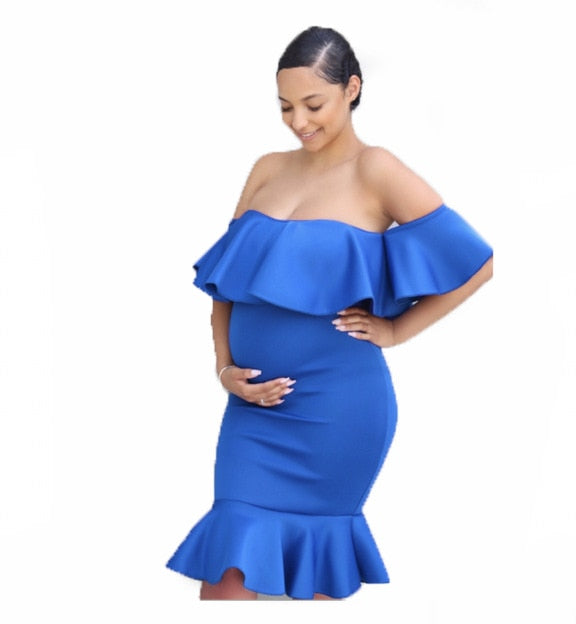 Maternity Off Shoulders Gown for Baby Shower