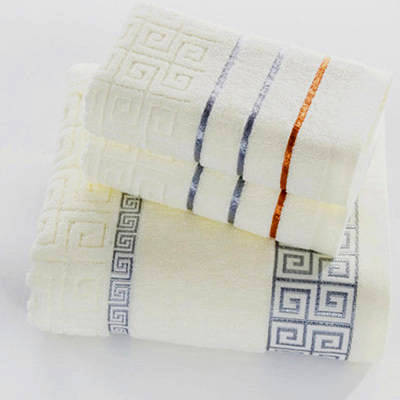 100% Cotton Towel Set Bathroom Geometric Pattern Bath Towel