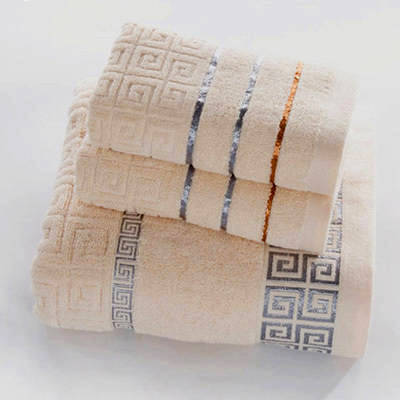 100% Cotton Towel Set Bathroom Geometric Pattern Bath Towel