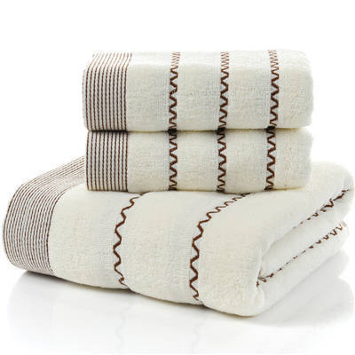 100% Cotton Towel Set Bathroom Geometric Pattern Bath Towel