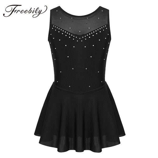 Kids Sparkly Rhinestone Tulle Ballet Dress