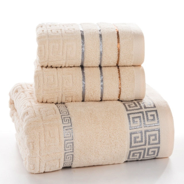 100% Cotton 3 piece Bath Towel Set
