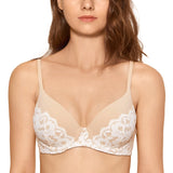 Floral Lace Everyday Lightly Padded Full Coverage Underwire Bra