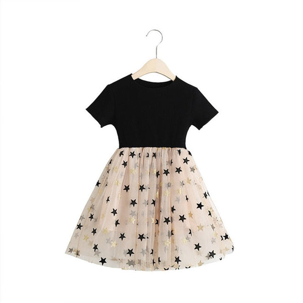 Star Pattern Mesh Vetement Dress