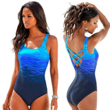 Criss Cross Back One-piece Beach Bathing Suit