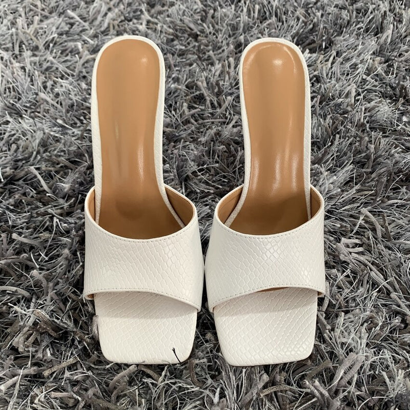 Women Pumps Square Toe Ladies Heel