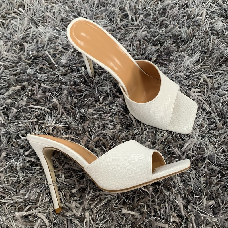 Women Pumps Square Toe Ladies Heel