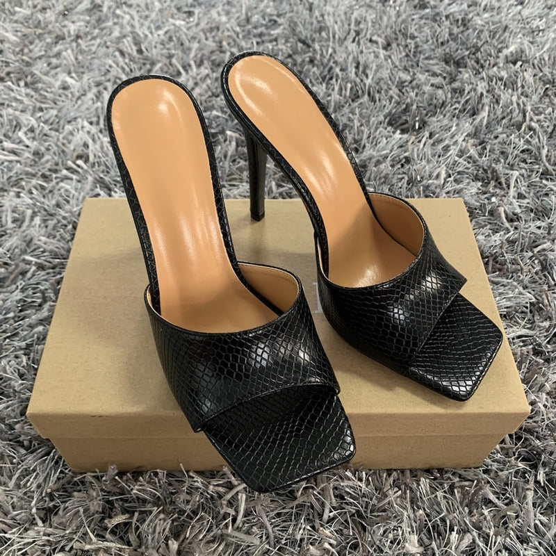 Women Pumps Square Toe Ladies Heel