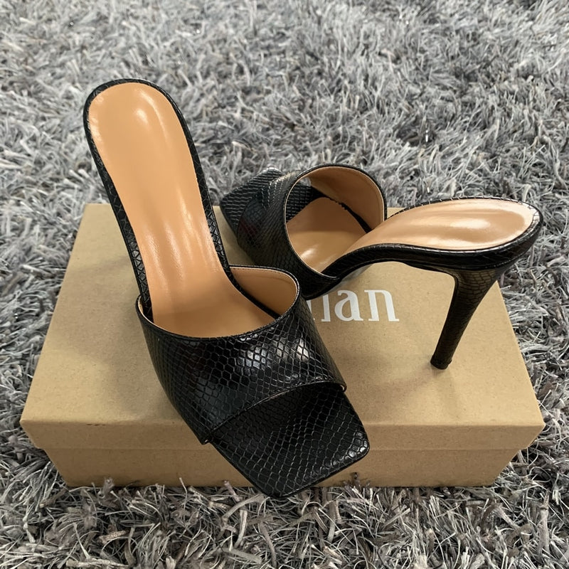 Women Pumps Square Toe Ladies Heel