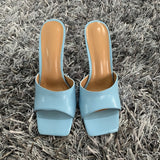 Women Pumps Square Toe Ladies Heel