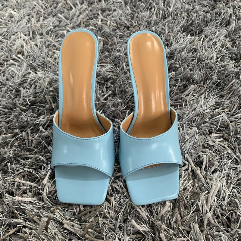 Women Pumps Square Toe Ladies Heel