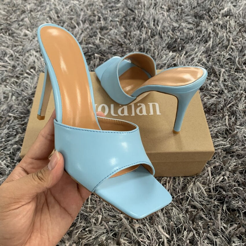 Women Pumps Square Toe Ladies Heel