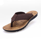 Summer Shoes Men Slippers Genuine Leather