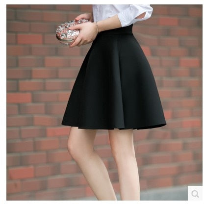 Solid Thick Tutu Skirts High Waist Flared