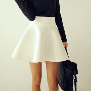 Solid Thick Tutu Skirts High Waist Flared
