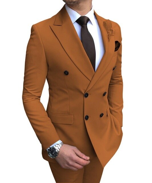 Double Breasted Formal Prom Office Party Suit