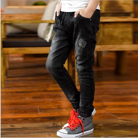 Boys Black Jeans Kids Casual Children Casual