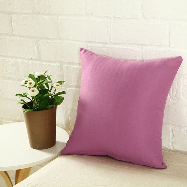 YWZN Solid Candy Color Pillowcases