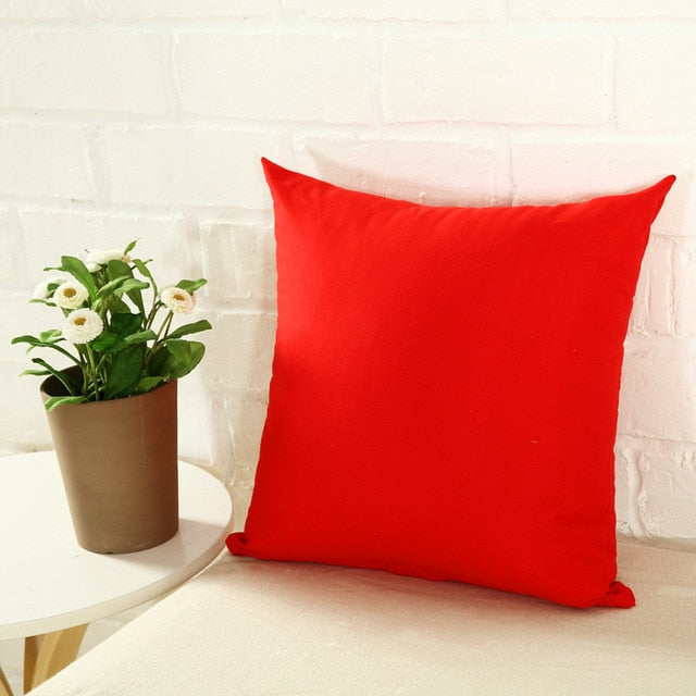 YWZN Solid Candy Color Pillowcases