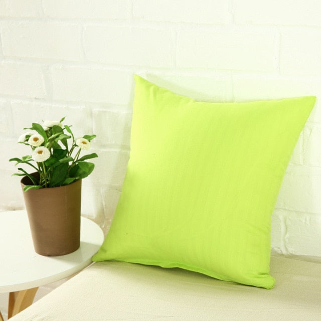 YWZN Solid Candy Color Pillowcases