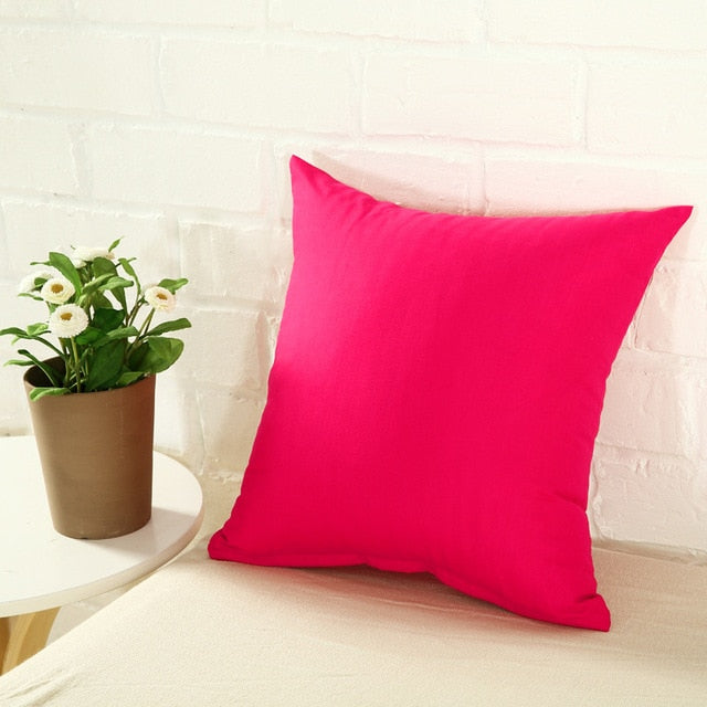 YWZN Solid Candy Color Pillowcases