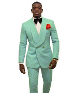 Custom Made Groomsmen White Pattern Groom Suits