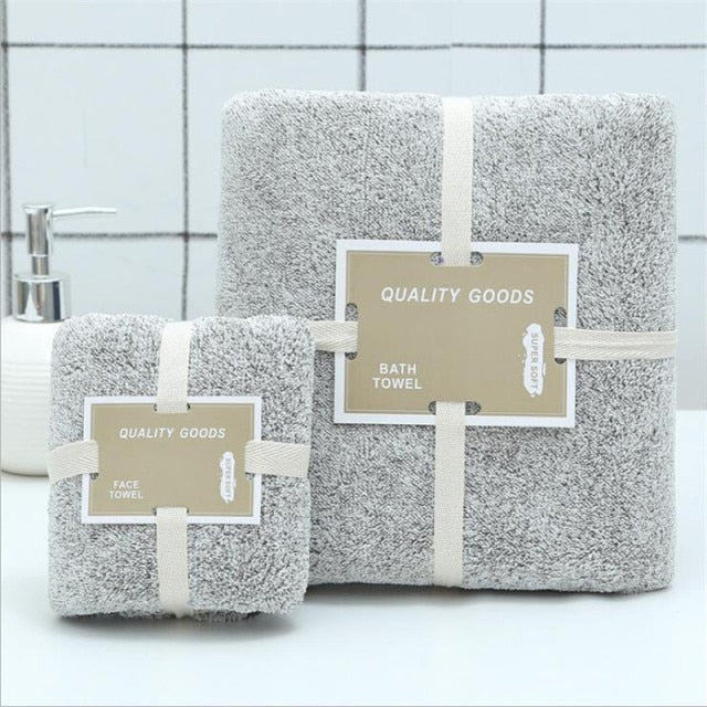 Absorbent Bamboo Carbon Fiber Household Bathroom Towel