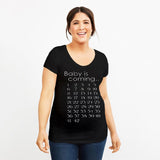 Baby Is Coming Calendar Maternity T-shirt Clothing Pregnant