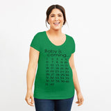 Baby Is Coming Calendar Maternity T-shirt Clothing Pregnant