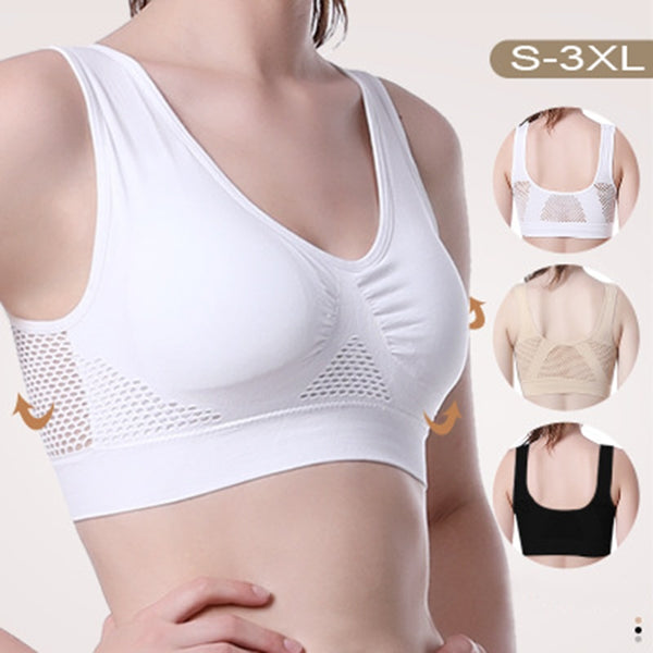 Cotton Breathable Wireless With Pads Seamless Bra