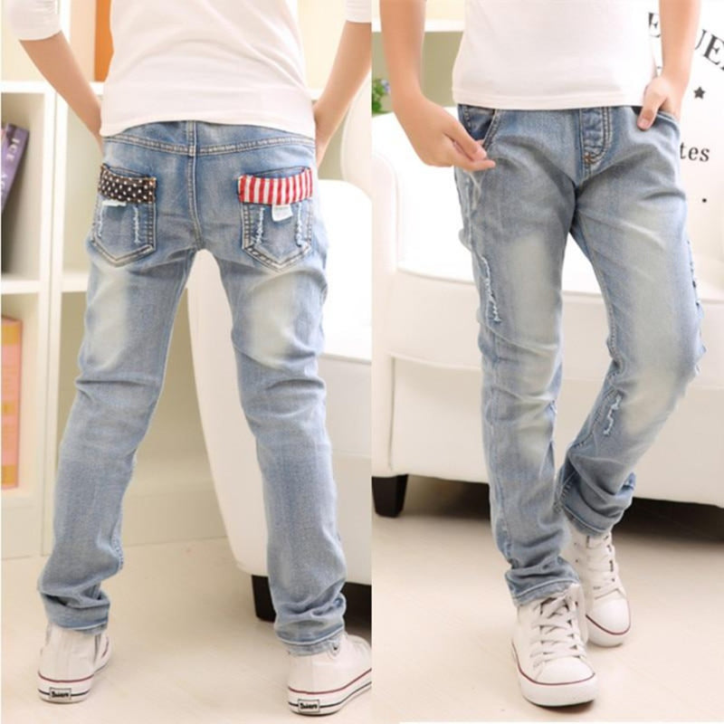 Boys Jeans Casual Children Denim 4-14Year