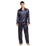 Stain Silk Sleepwear Men Pajamas