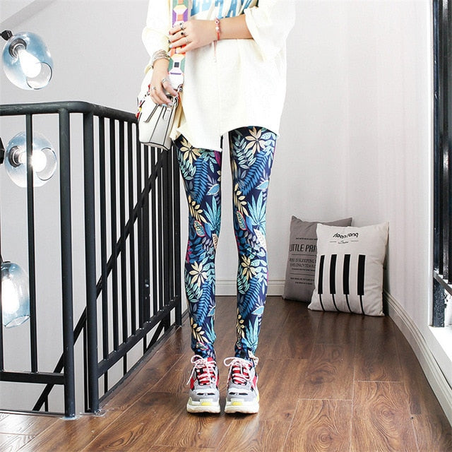 Women Colorful Digital Print Sexy Leggings