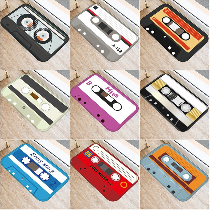 Cassette Tape Anti Slip Bathroom mat